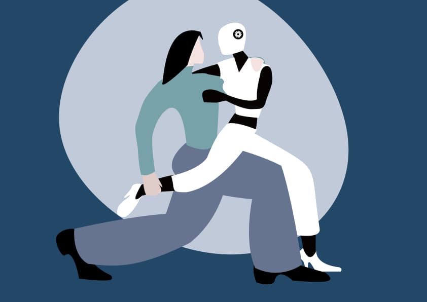 Illustration of two people dancing 